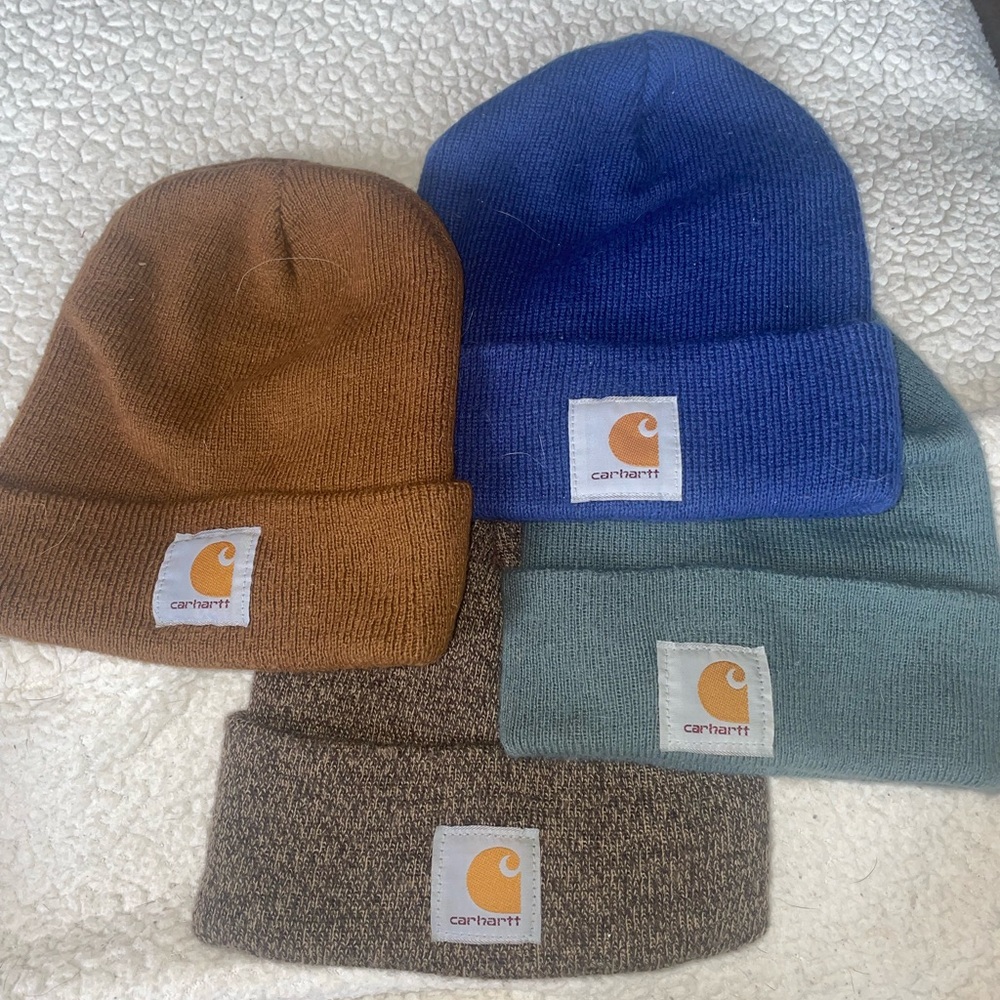 Carhartt LOT Beanie Collection in Blue, Brown, and Green